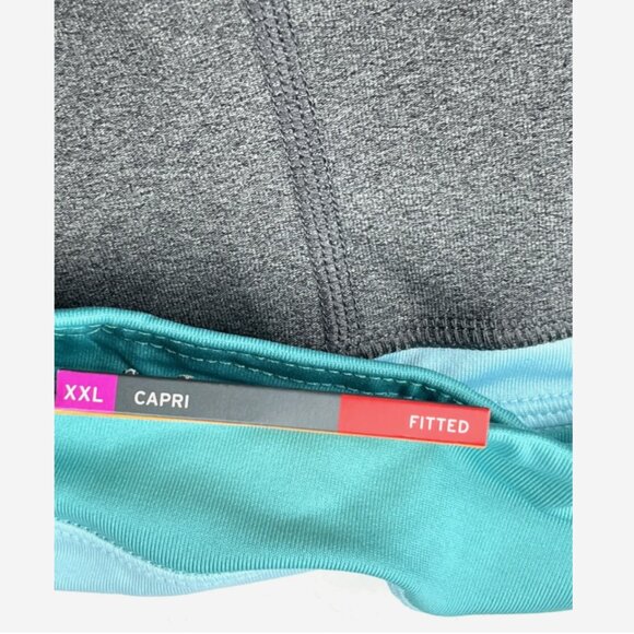 Champion High Performance Capri Leggings Gray Blue XXL NWT Fitted Activewear - Picture 8 of 11